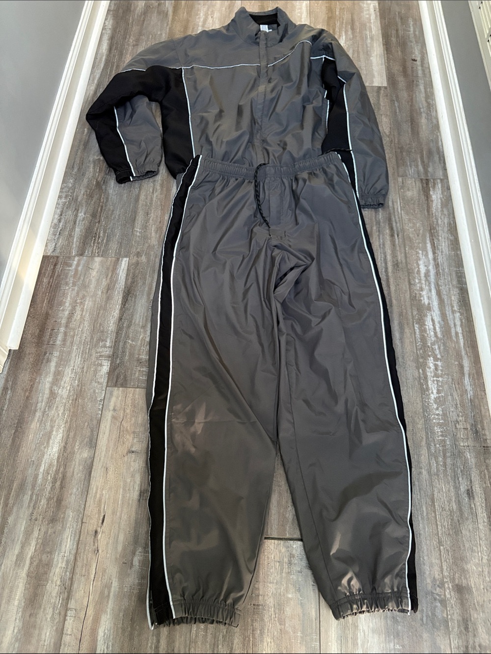 D.A.C Athletic Club Men's Tracksuit  gray with black stripe large